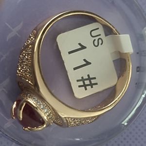 Men's Ruby ring size 11 silver